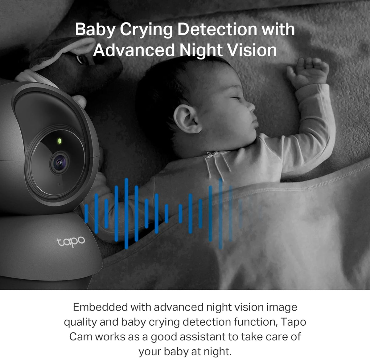 Tapo TP-Link 2K Pan/Tilt Indoor Security Camera for Baby Monitor, Pet Camera, Motion Detection &
