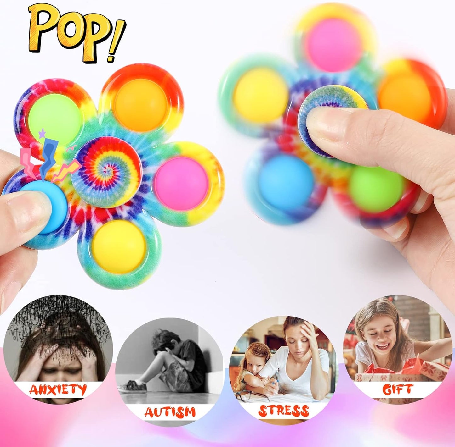 Gigilli 48 Pack Party Favors Fidget Spinners for Kids 4-8 8-12, Goodie Bags Stuffers for Kids 3-5