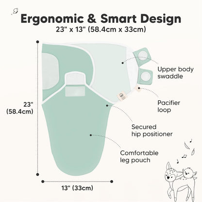 3-Pack Organic Baby Swaddle Sleep Sacks - Swaddles for Newborns, Infant 3-6 Months, Baby Girls