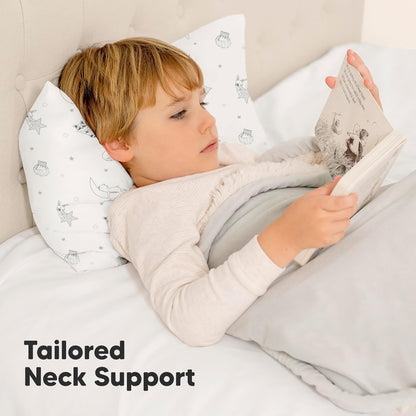 Toddler Pillow with Pillowcase - 10x18 My Little Dreamy Kids Travel Bed Pillows for Sleeping