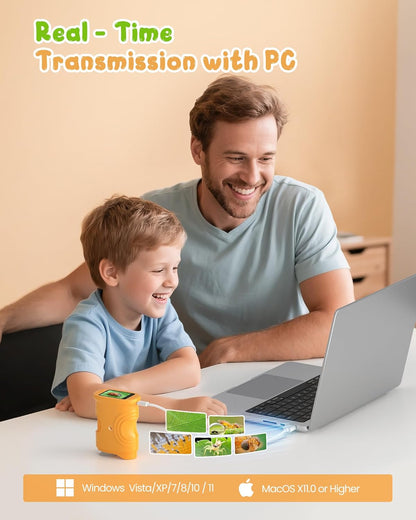 1000X Handheld Digital Microscope for Kids: Pocket Microscope with 2.0" IPS Screen - STEM Toys