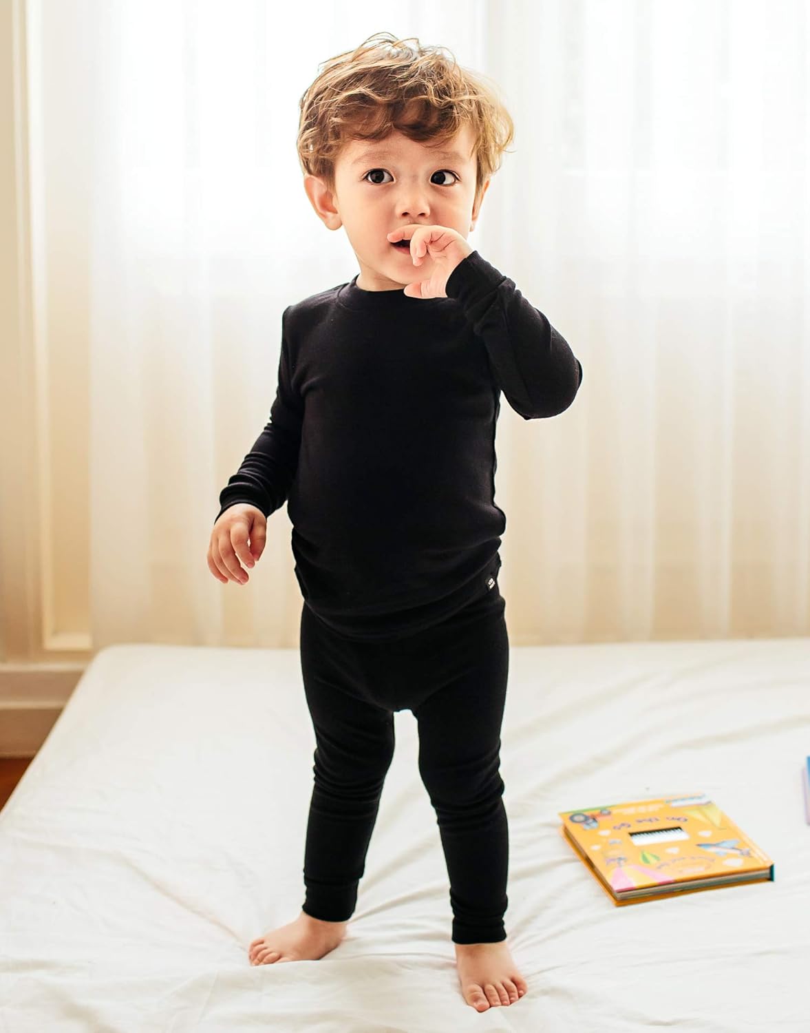 VAENAIT 6M-12Y Toddler Toddler Kids Toddler Girls Boys Soft Comfy Modal Tencel Solid Raglan