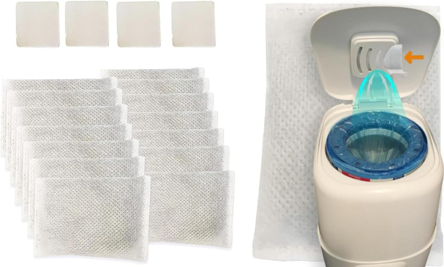 Green Piece® All-Natural Baby Diaper Pail Deodorizer - Activated Charcoal Air Purifier Compatible