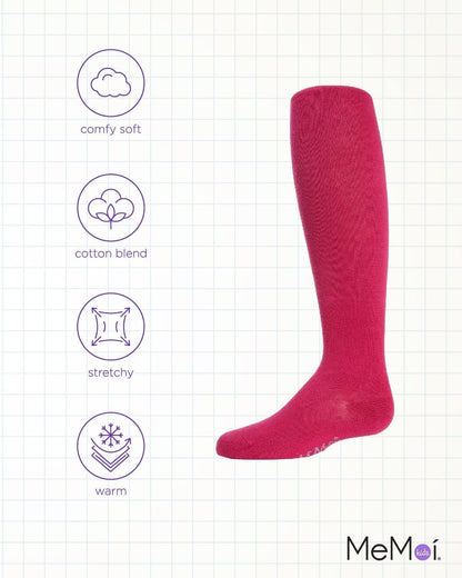 MeMoi Soft Pima Cotton Tights for Girls, Soft and Lightweight Opaque Tights for girls - Sizes 8 to
