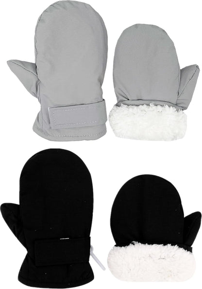 Toddler Gloves Kids Mittens Winter Warm Lined Fleece Gloves Waterproof Snow Baby Mitten for Boys