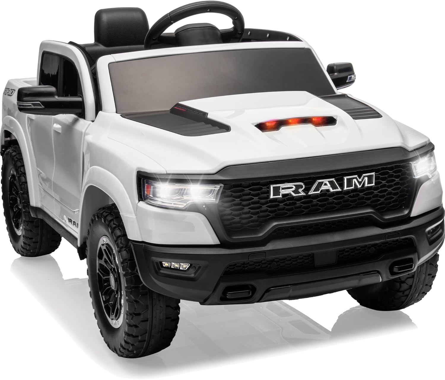 Licensed Ram 1500 RHO 12V Kids Ride on Truck, Toddler Ride on Toys with Remote Control, Children