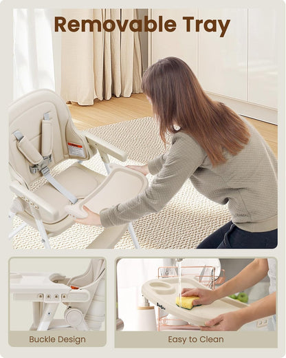Foldable High Chair, High Chairs for Babies and Toddlers, Dining Chairs and Eating Chair with