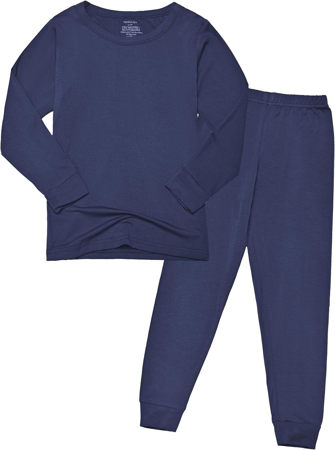 BABY 2T-10Y Toddler Kids Girls Boys Soft Comfy Viscose 2pcs Set Long Sleeve Plain Shirts and Pants