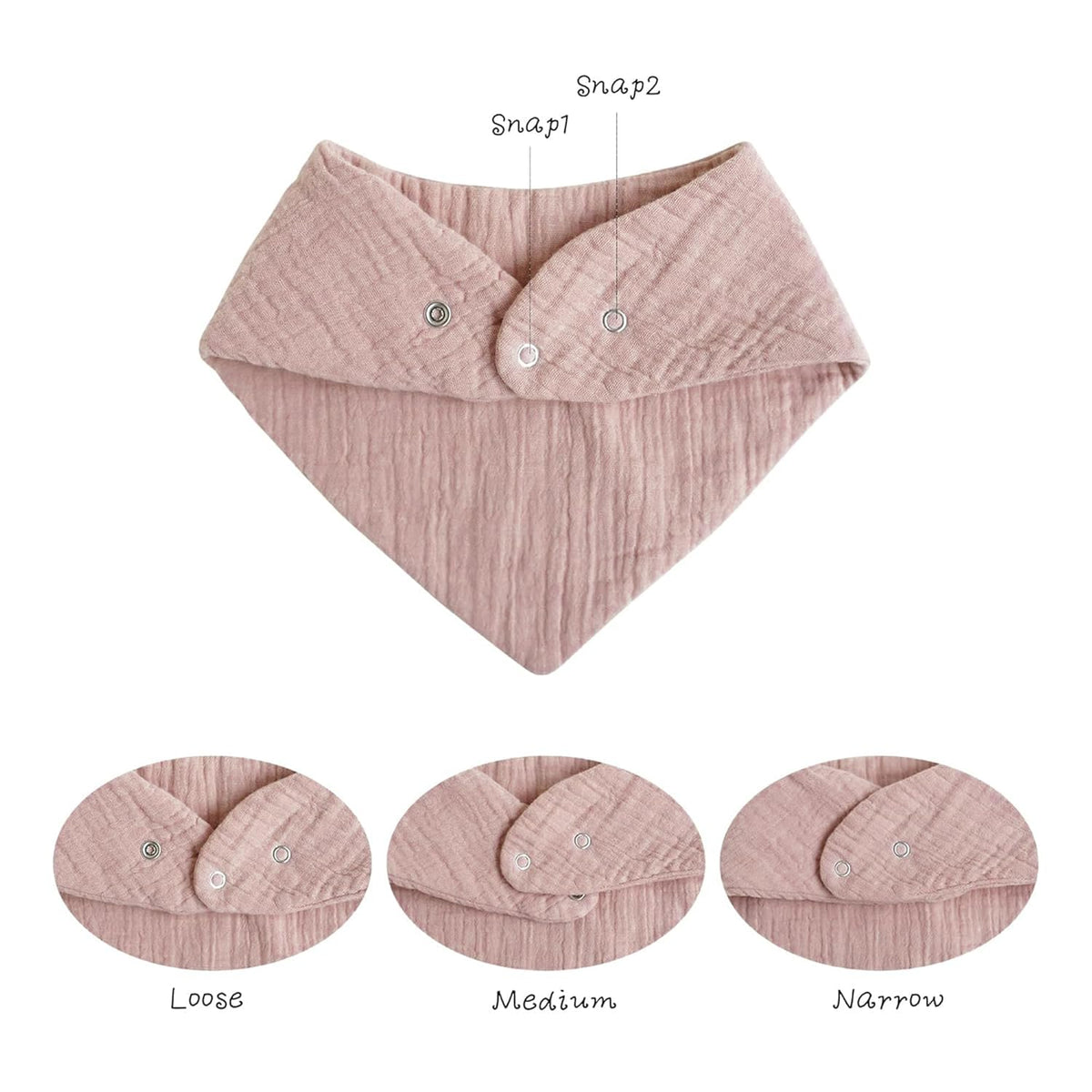Konssy Muslin Baby Bibs 10 Pack Baby Bandana Drool Bibs 100% Cotton for Unisex Boys and Girls, Soft