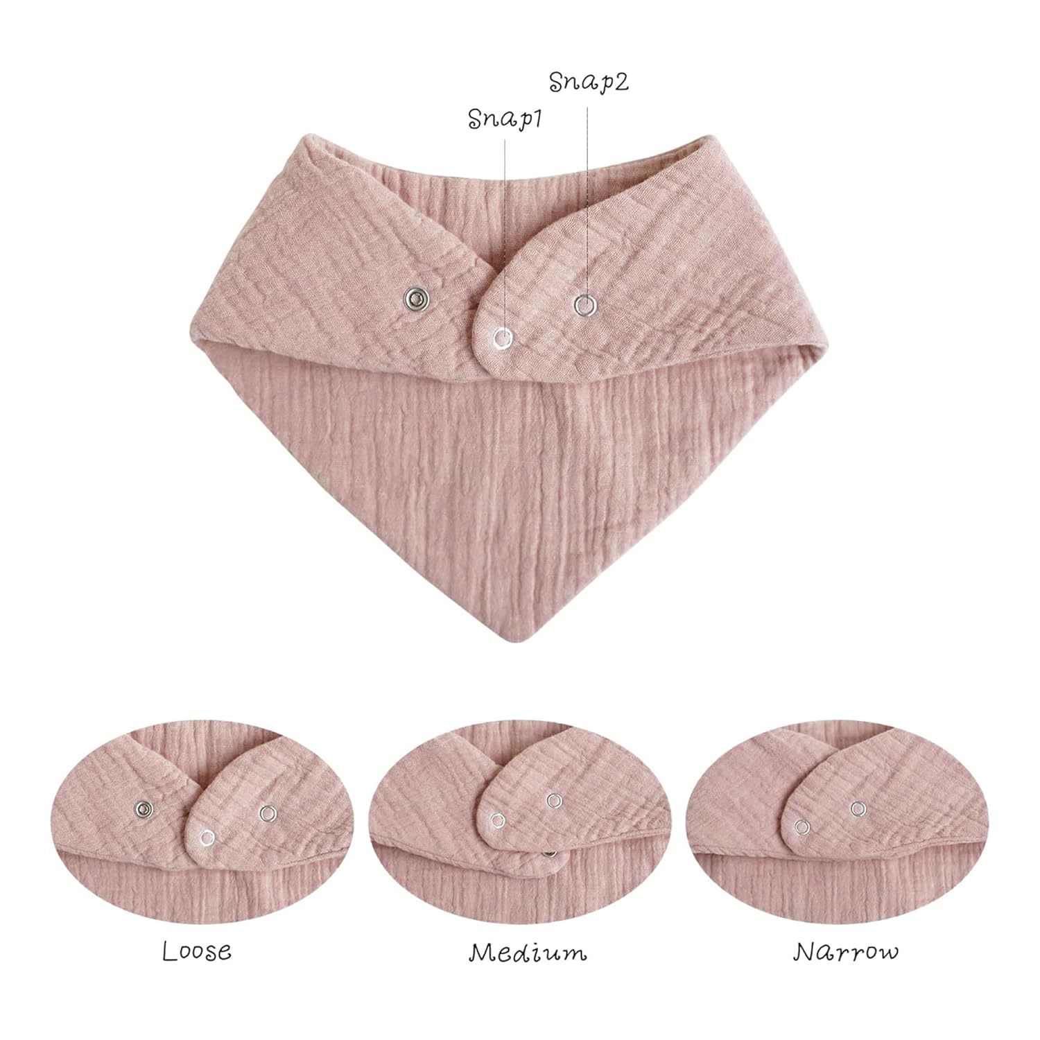 Konssy Muslin Baby Bibs 10 Pack Baby Bandana Drool Bibs 100% Cotton for Unisex Boys and Girls, Soft