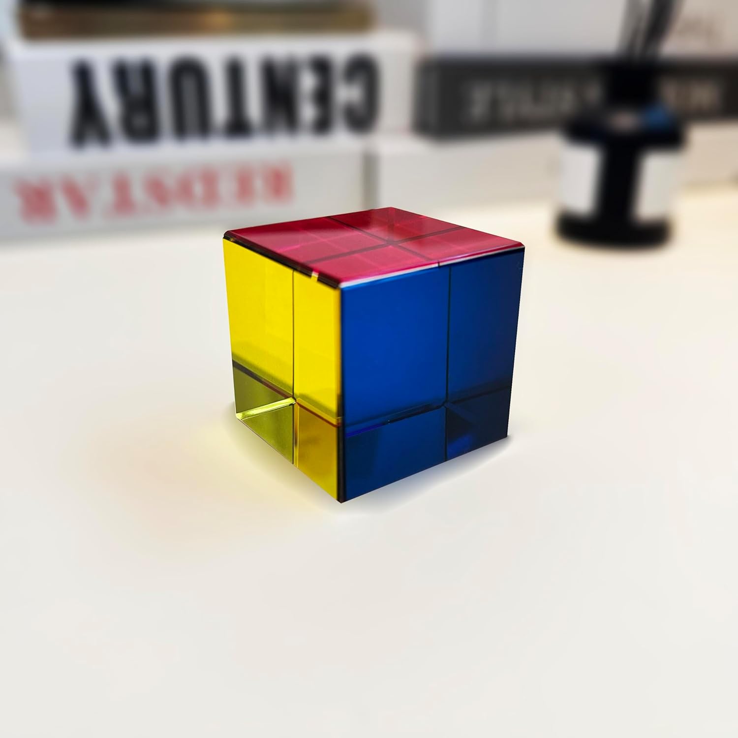 for Mixing Color Cube with Display Stand Diamond Polished, Scientific and Educational Toys