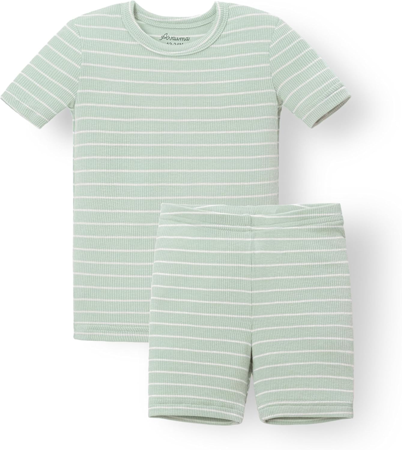 AVAUMA Stripe Pattern Baby Boys Girls Pajama Set Kids Toddler Snug fit Ribbed Sleepwear pjs for