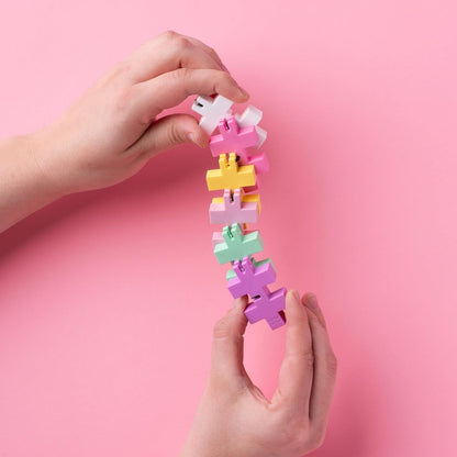 Plus-Plus - HEXEL Bubblegum - Fidget Sensory Puzzle Toy - Travel Friendly, Quiet Stress and Anxiety