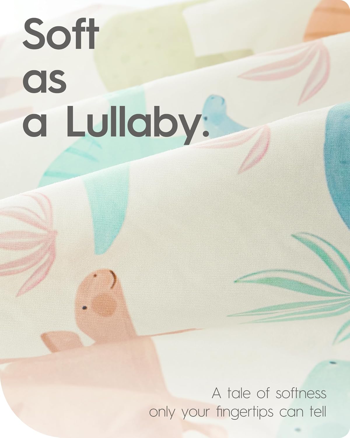 Dinosaur Crib Sheets for Boys, Premium Soft Crib Mattress Fitted Sheet, Ultra Breathable Baby