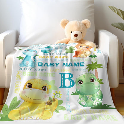 Ship Next Day, Personalized Baby Blankets - Printed in USA, Custom Name Blanket, Baby Blanket with