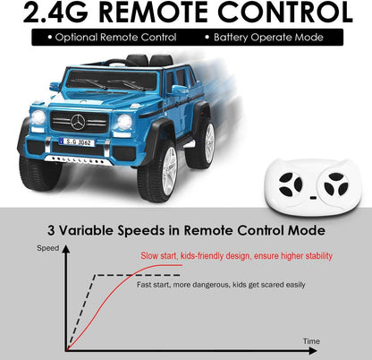 Costzon Ride on Car, Licensed Mercedes-Benz Maybach, 12V Battery Powered Vehicle Toy w/ 2 Motors