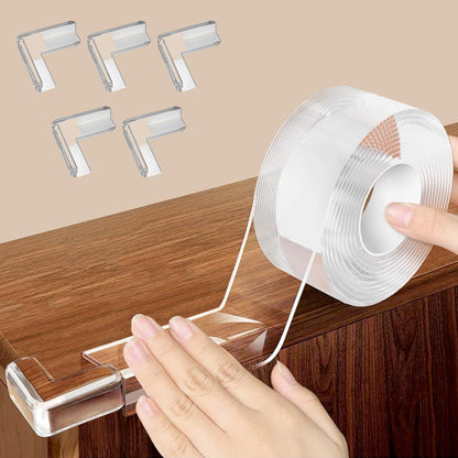 1.57 in x 16.4 FT,Edge Corner Protector Baby Proofing with 6 Corners,Soft Clear Furniture Table