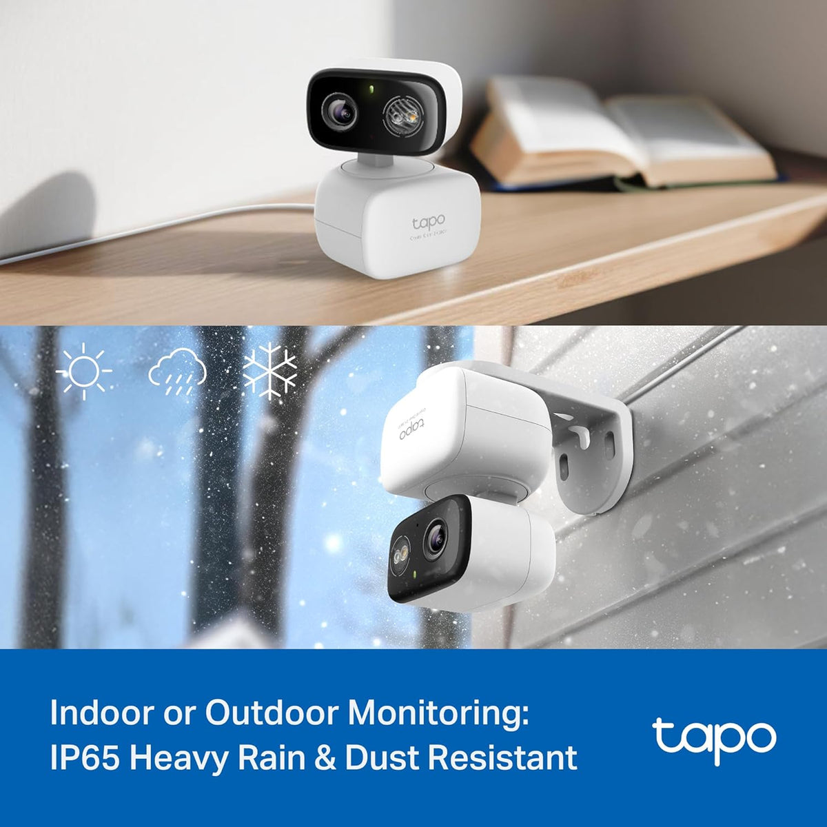Tapo 2K 3MP Pan/Tilt Indoor/Outdoor Security Camera - Free Person/Baby Cry Detect & Motion Track