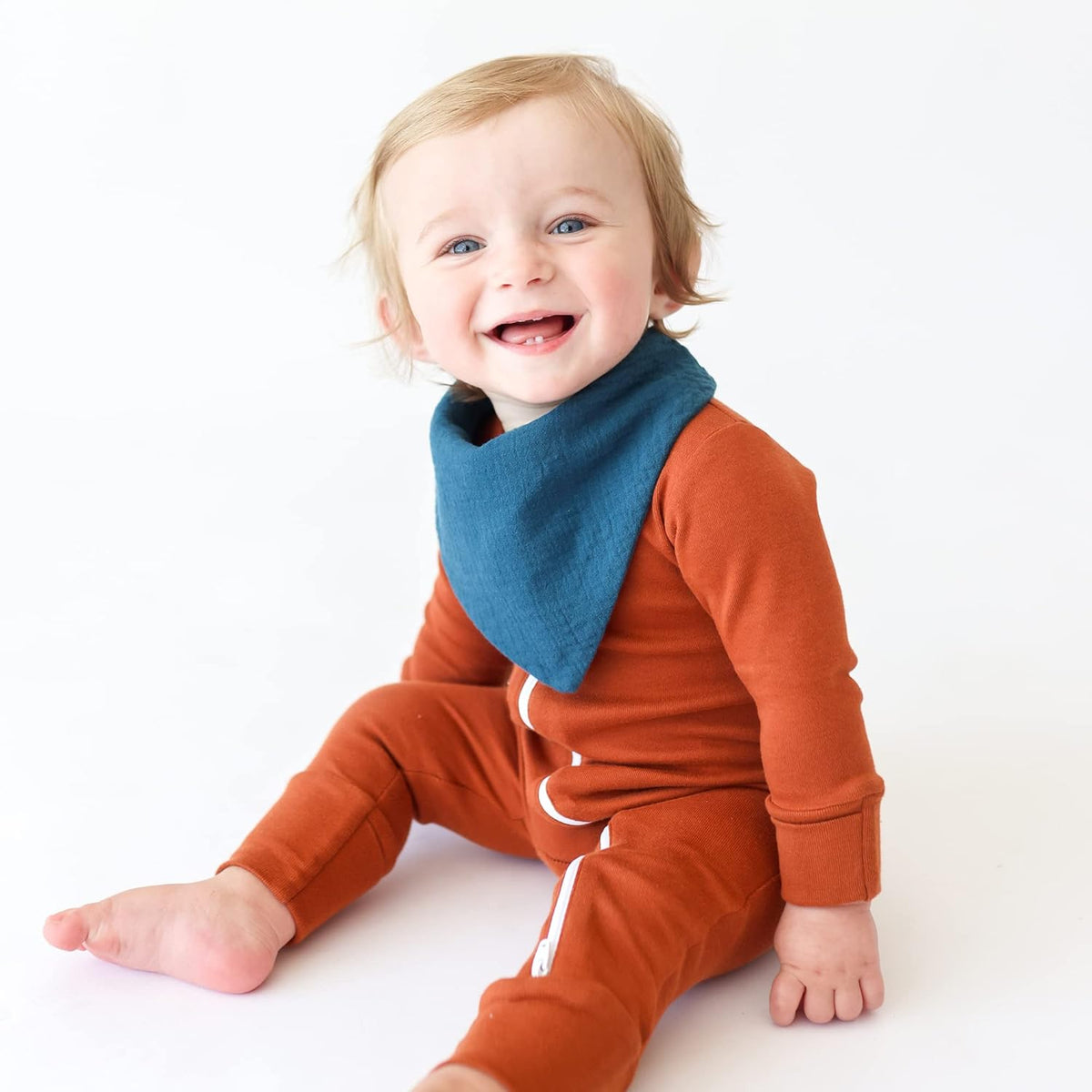 Konssy Muslin Baby Bibs 10 Pack Baby Bandana Drool Bibs 100% Cotton for Unisex Boys and Girls, Soft