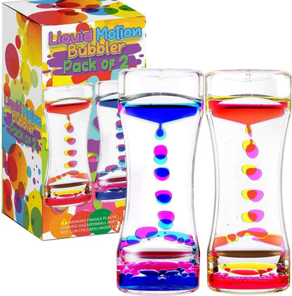 Liquid Motion Bubbler Sensory Timer, 2 Minute – Big Calming Sensory Bubble Toy for Kids with Autism