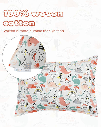 ALVABABY Toddler Pillowcases 2 Pack Organic Cotton Kids Pillow Cover Fit 13"x 18" or 12"x21"