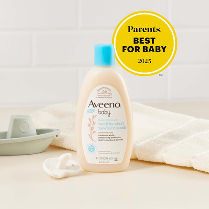 Aveeno Baby Healthy Start Nourishing Newborn Wash, Hypoallergenic Baby Body Wash with Prebiotic Oat