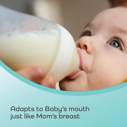 NUK Perfect Match 2-in-1 Natural and Anti-Colic Bottle with Medium Flow, Wide, Adaptable Nipple