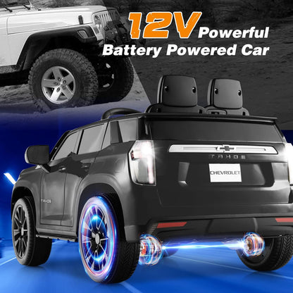 Costzon Ride on Car, 12V Licensed Chevrolet Tahoe Battery Powered Electric Vehicle w/ 2.4G Remote