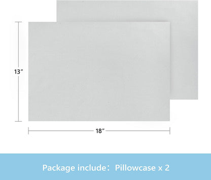 TILLYOU Toddler Pillowcase 2 Pack with Envelope Closure,13" x 18" Silky Soft Microfiber Travel