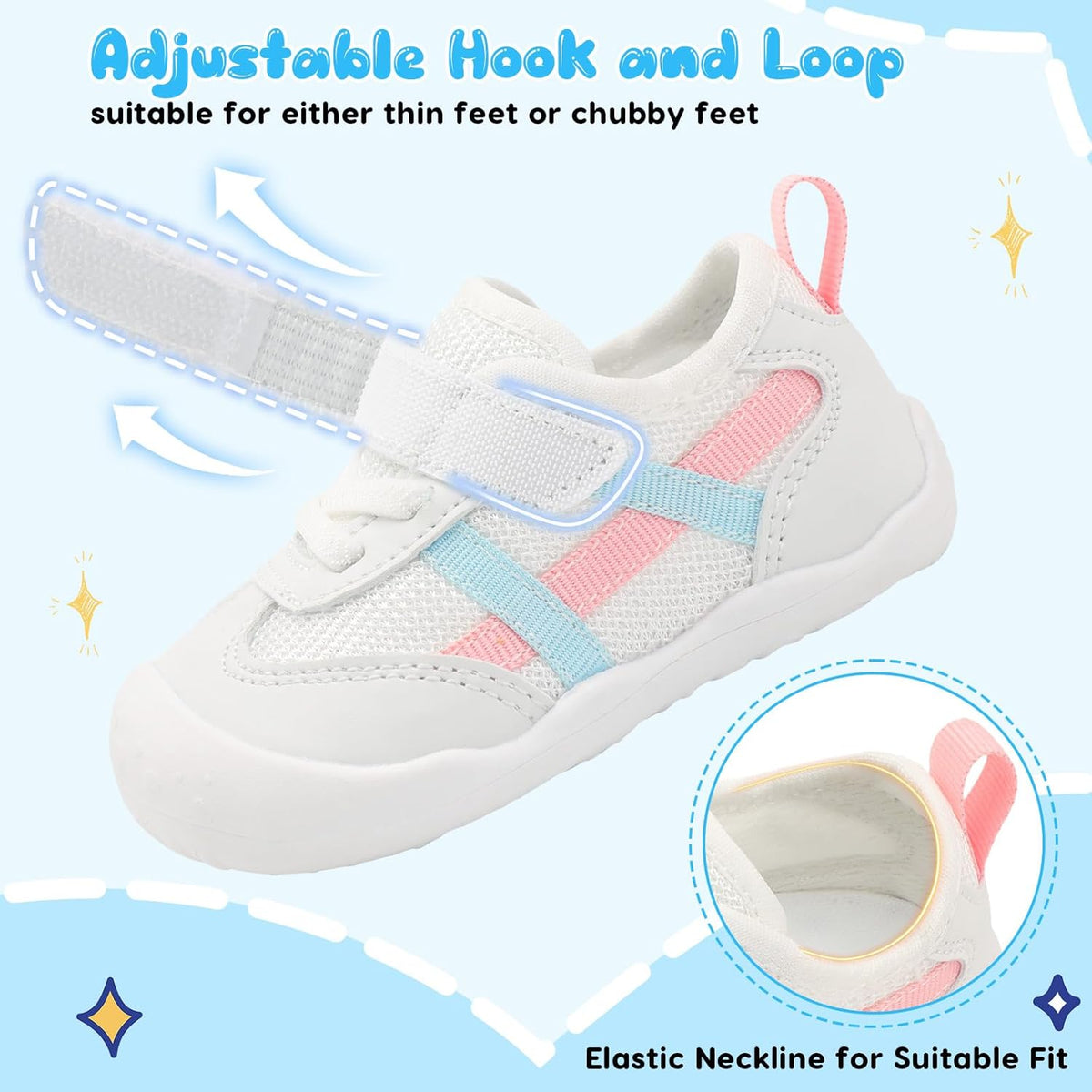 Scurtain Baby Shoes Boy Girl First Walking Shoe Infant Crib Breathable Sneakers Lightweight