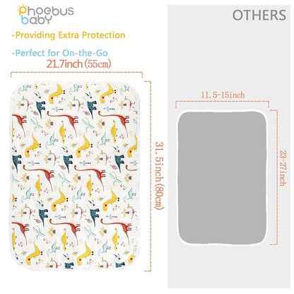 Baby Diaper Changing Pad, 21 5/8" x 31.5" Waterproof Changing Pad Liners - Reusable Soft and