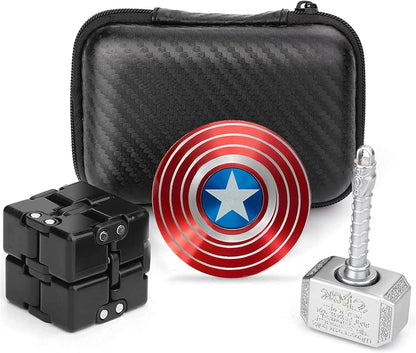Cool Mini Hammer Fidget Spinner Transform Fingetip Spinner Metal for Kids Adults, Sensory Fidget