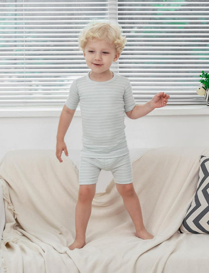 AVAUMA Stripe Pattern Baby Boys Girls Pajama Set Kids Toddler Snug fit Ribbed Sleepwear pjs for