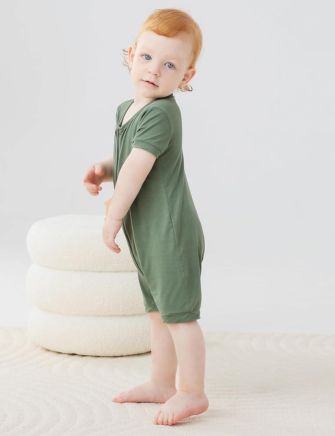 JunNeng Baby Boy Girl 2 Pack Rayon of Bamboo Summer Sleeper Infant Soft Short Sleeve Zipper