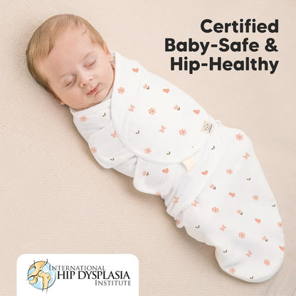 Baby Swaddle Sleep Sacks with Zipper - 3-Pack Swaddles for Newborns 0-3 Months, Infant, Baby Girls