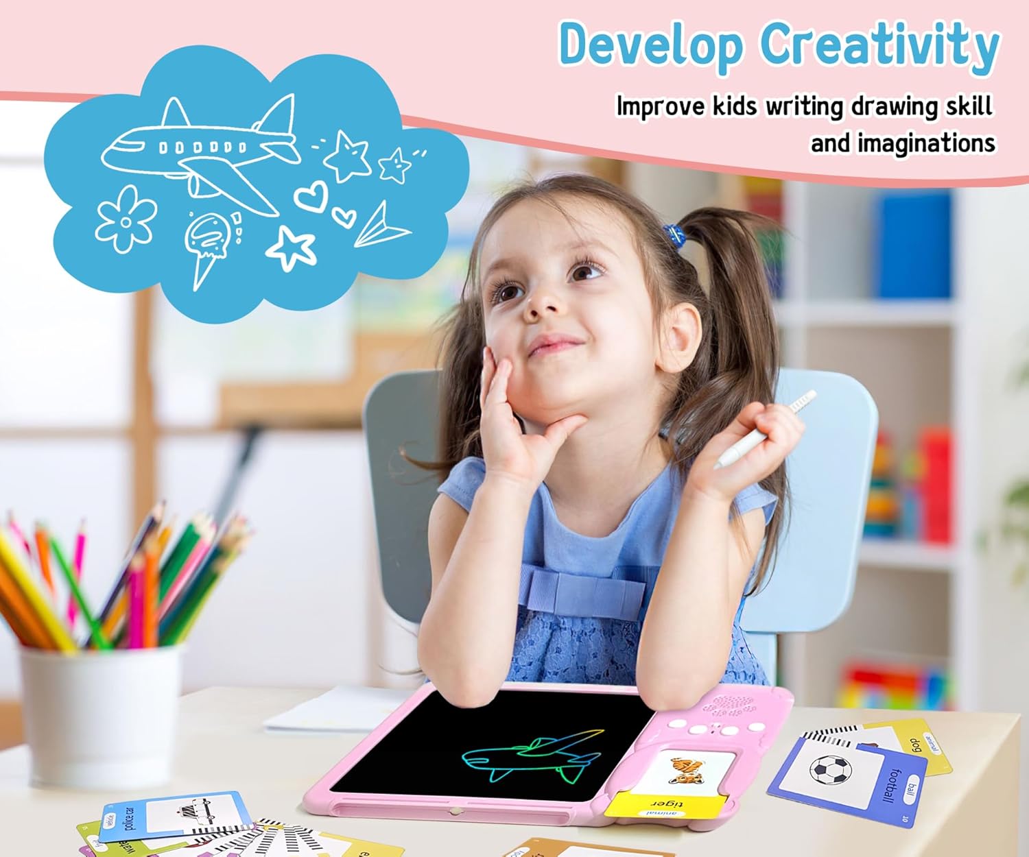 Rylai Toddler Toys Talking Flash Cards, Kindergarten Learning Resources 510 Sight Words with