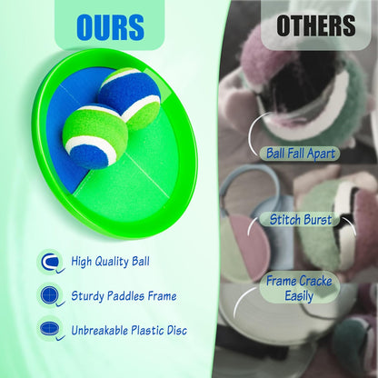 Toss and Catch Ball Set - Indoor Outdoor Toys for Kids Games - Outside Yard Pool Beach Toys for 3 4