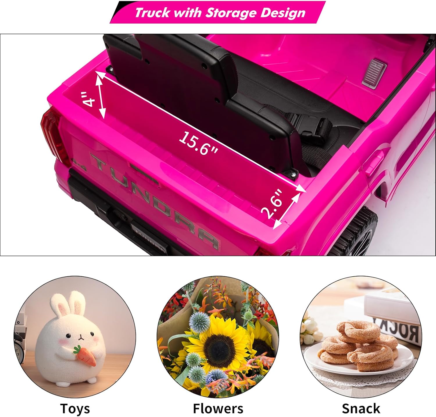 Electric Car for Kids, Licensed Toyota Tundra 12V Electric Truck, Off-Road Kids Car w/Remote