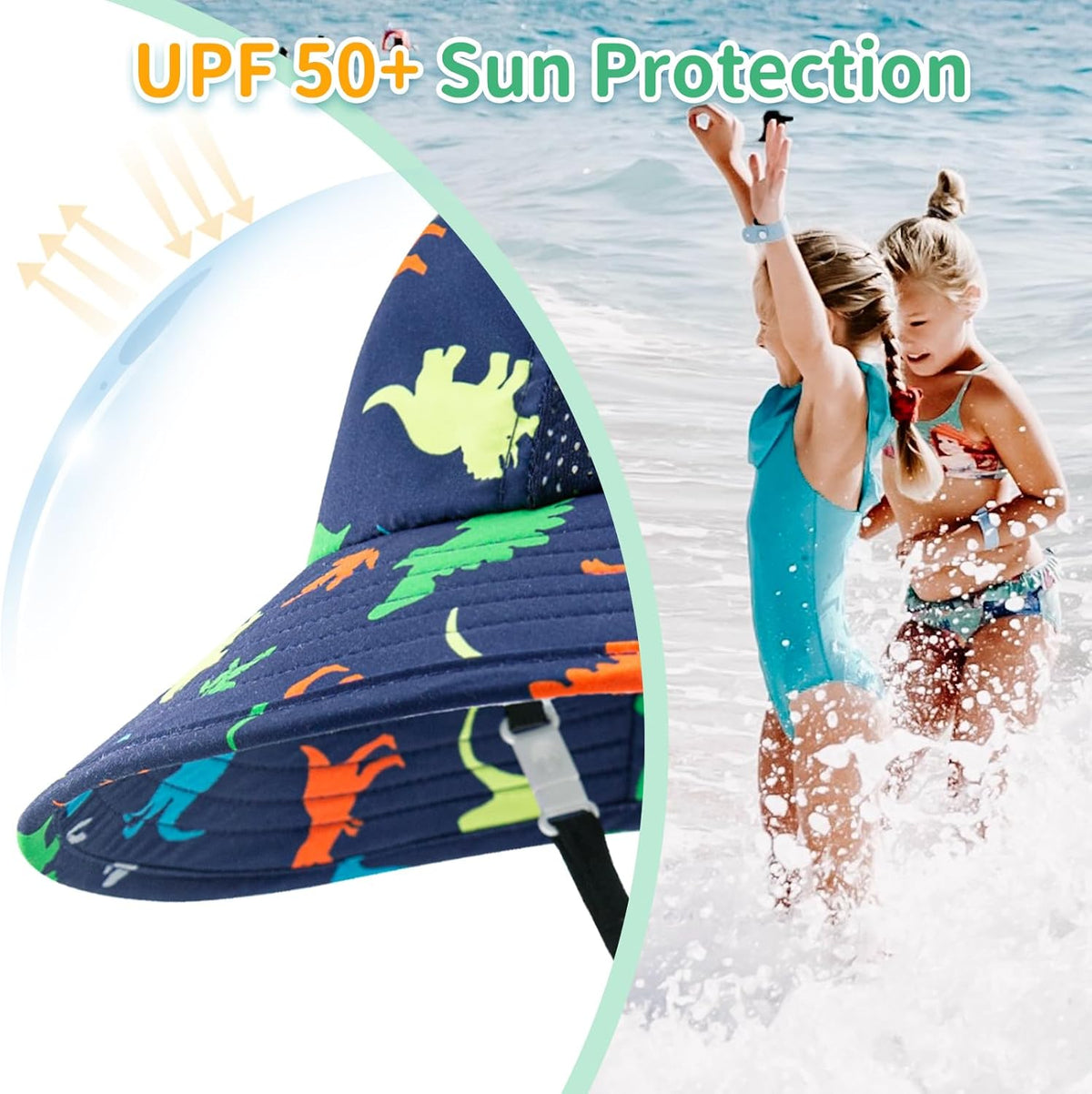 XIAOHAWANG Girls Sun Hat Baby Beach Hats Boys UPF 50+ Kids Summer Protection Cap Toddler Breathable