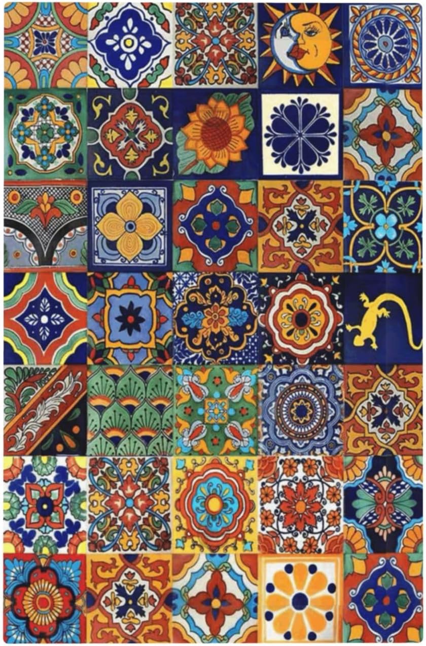 Talavera Mexican Tiles Traditional Color Decoration Print Light Switch Cover Plate 1 Gang No Device