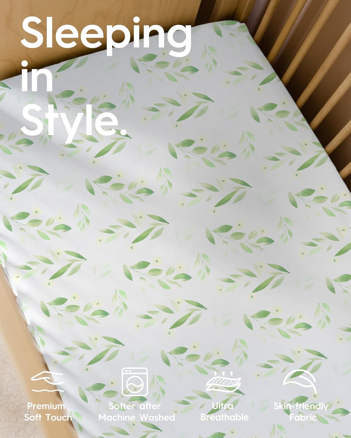 Crib Sheets for Boy Girl, Premium Soft Crib Mattress Fitted Sheet, Ultra Breathable Baby Sheets
