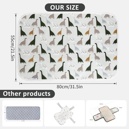 Baby Diaper Changing Pad, 21 5/8" x 31.5" Waterproof Changing Pad Liners - Reusable Soft and