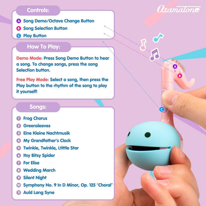 Otamatone Melody Series Japanese Electronic [Mini Size] Musical Instrument [11 Pre-Programmed