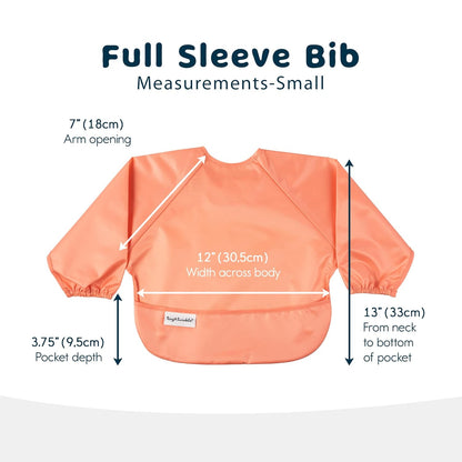Tiny Twinkle Mess Proof Baby Bibs, 2pk Waterproof Smock Baby Bibs for Eating, Machine Washable Long