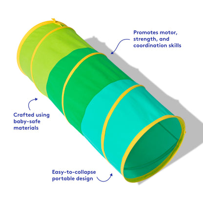 LOVEVERY | The Organic Cotton Play Tunnel | Pop-Up & Collapsible Play Tunnel with Organic Cotton