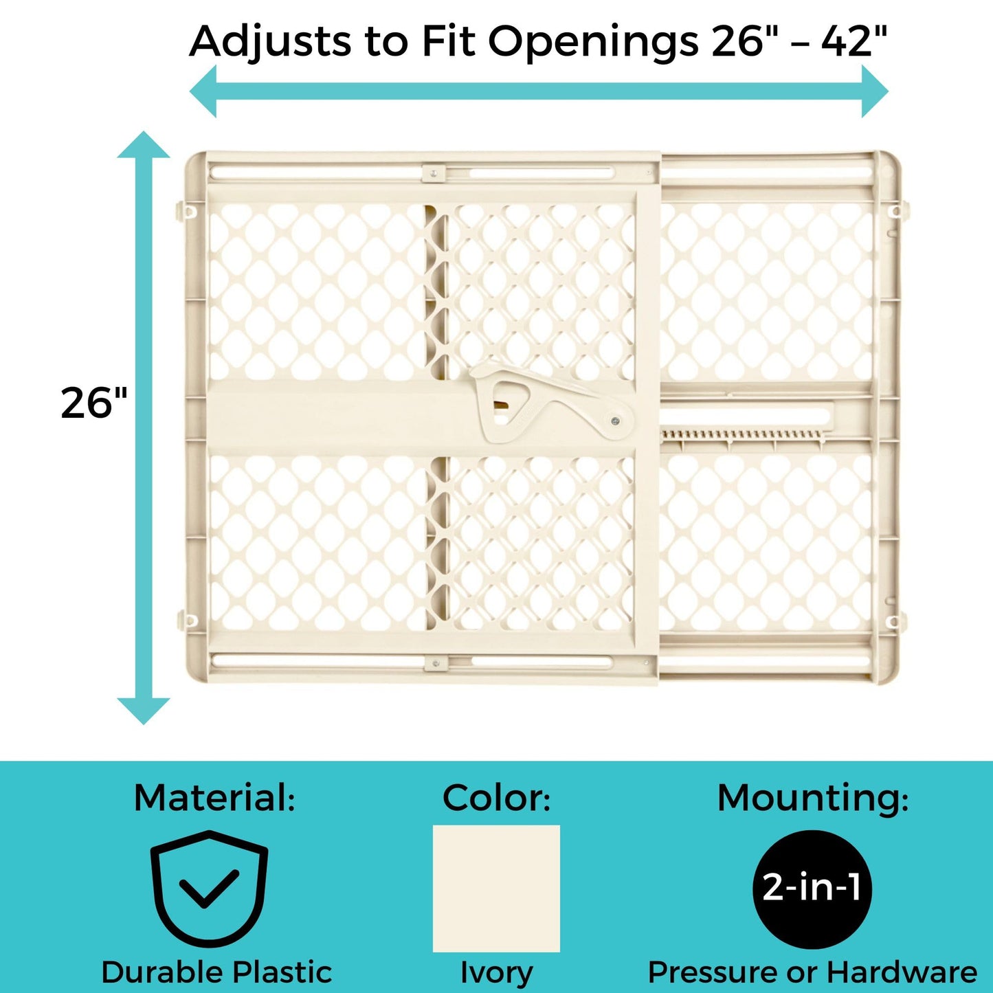 Toddleroo by North States - Supergate Ergo Baby Gate: Plastic Baby Gate for Stairs & Doorways