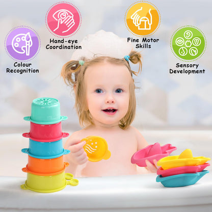 11PCS Baby Bath Toys for Kids Ages 1-3, Toddler Water Table Pool Beach Toys