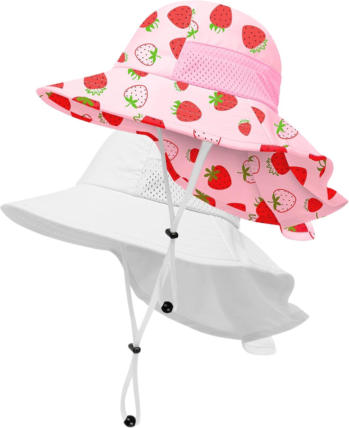 Toddler Baby Sun Hat Kids Summer UPF 50+ for Boys Girls Adjustable Beach Hats with Bucket Wide Brim