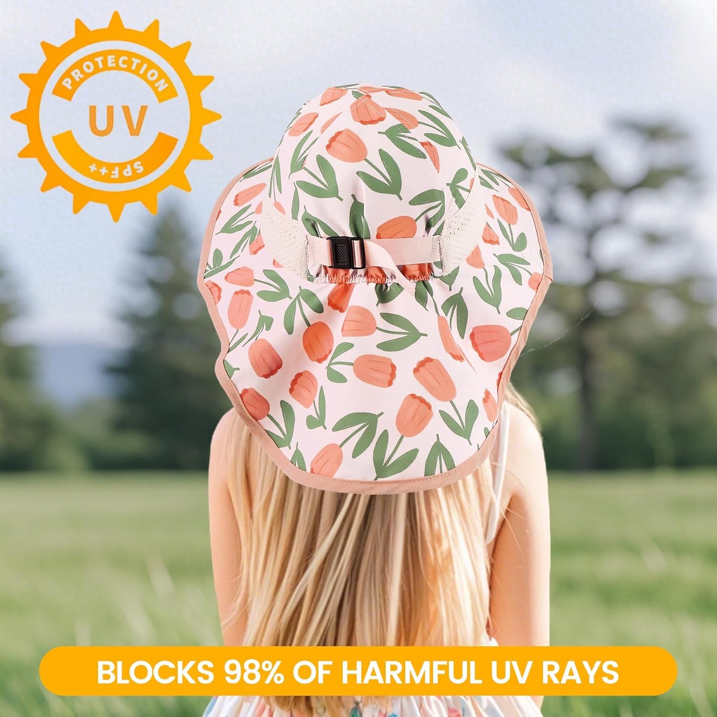 Baby Sun Hat with Neck Flap for Sun Protection Toddler Beach Hat UPF 50+ Outdoors 0-6 Years Boys