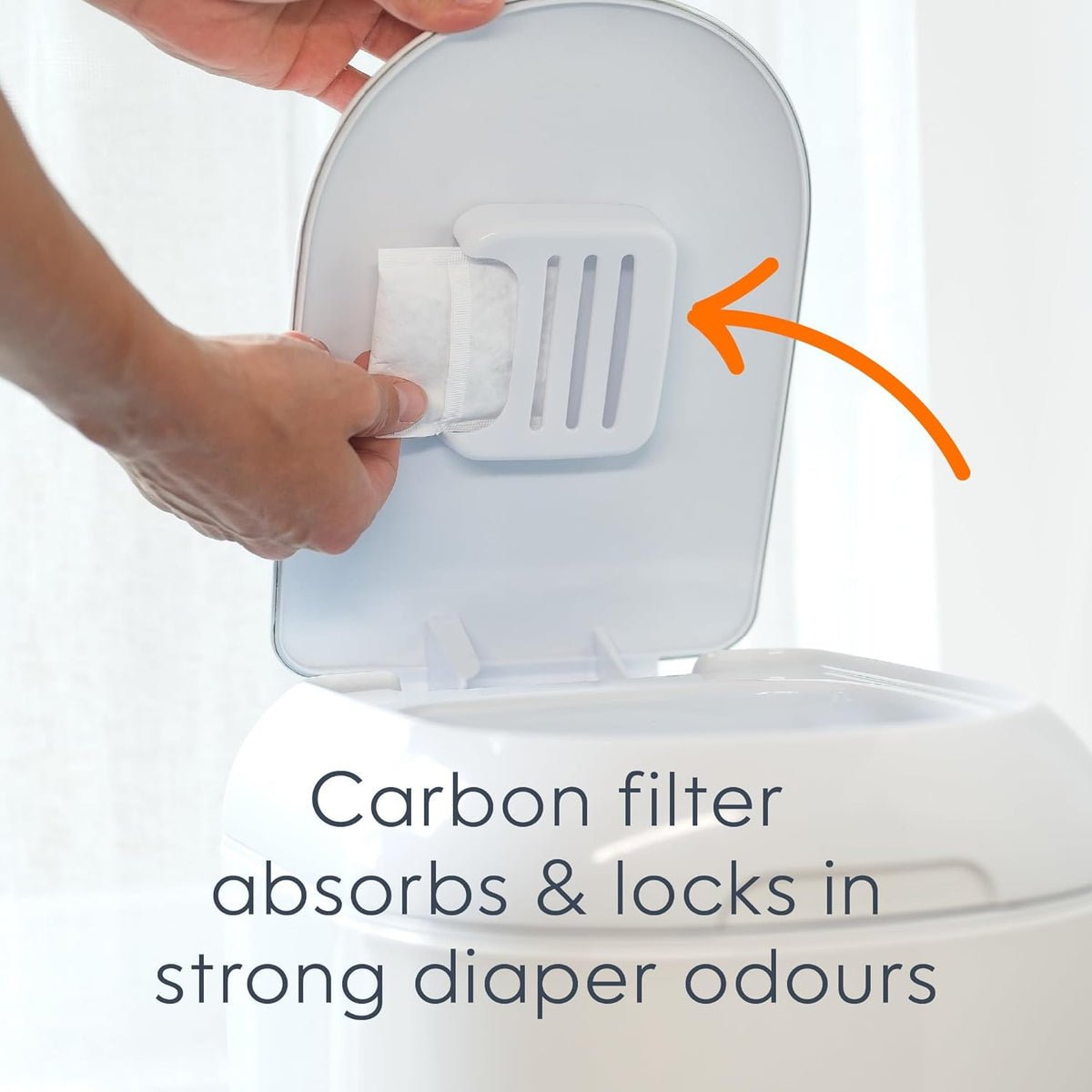 Diaper Genie Platinum Pail (Lilly White) is Made of Durable Stainless Steel and Includes 1 Easy